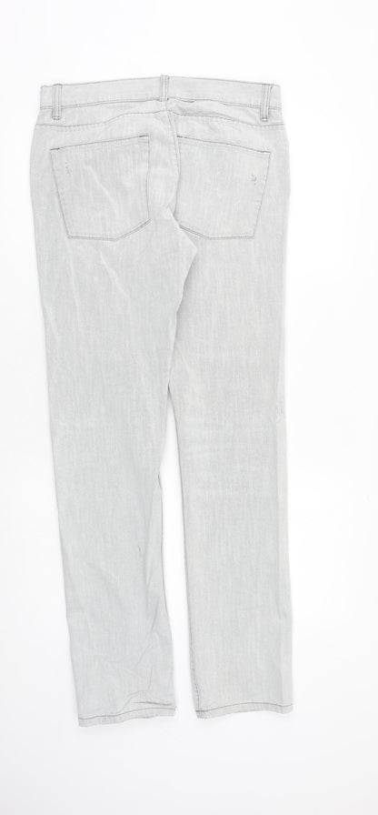 Mens UK Size 32 in Topman Slim Fit Straight Grey Jeans