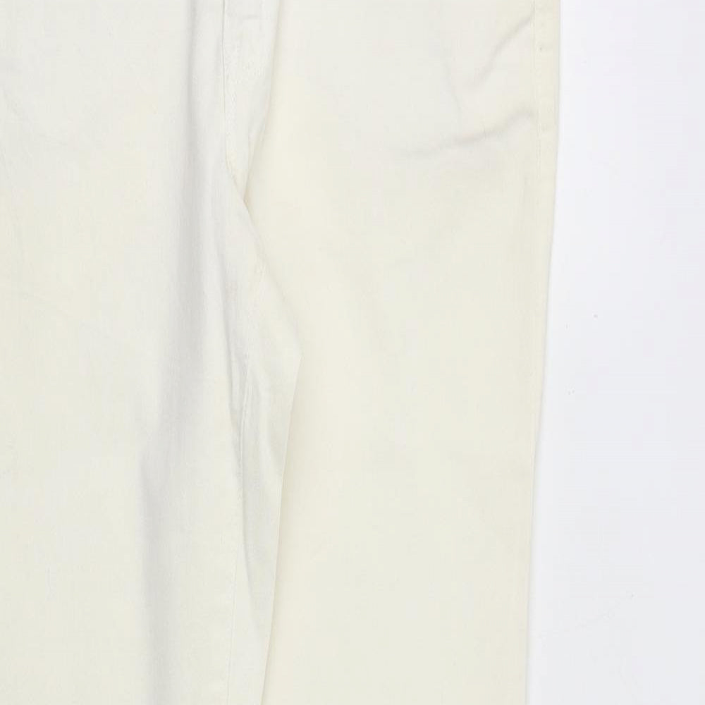 Yessica Womens Ivory Cotton Skinny Jeans Size 10 L31 in Slim Zip