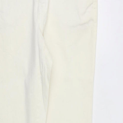 Yessica Womens Ivory Cotton Skinny Jeans Size 10 L31 in Slim Zip