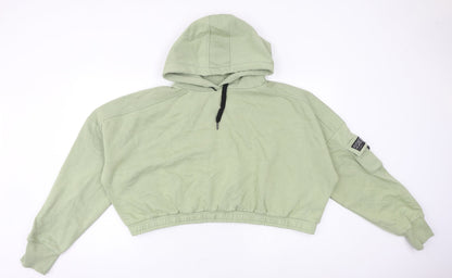 Kim Petras Womens Green Cotton Pullover Hoodie Size 2XL Pullover