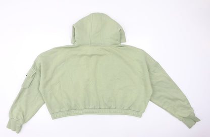 Kim Petras Womens Green Cotton Pullover Hoodie Size 2XL Pullover