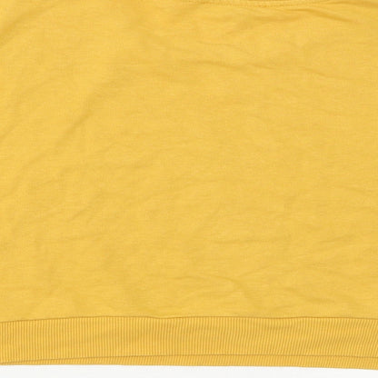 New Look Womens Yellow Cotton Pullover Sweatshirt Size 12 Pullover - Detroit League