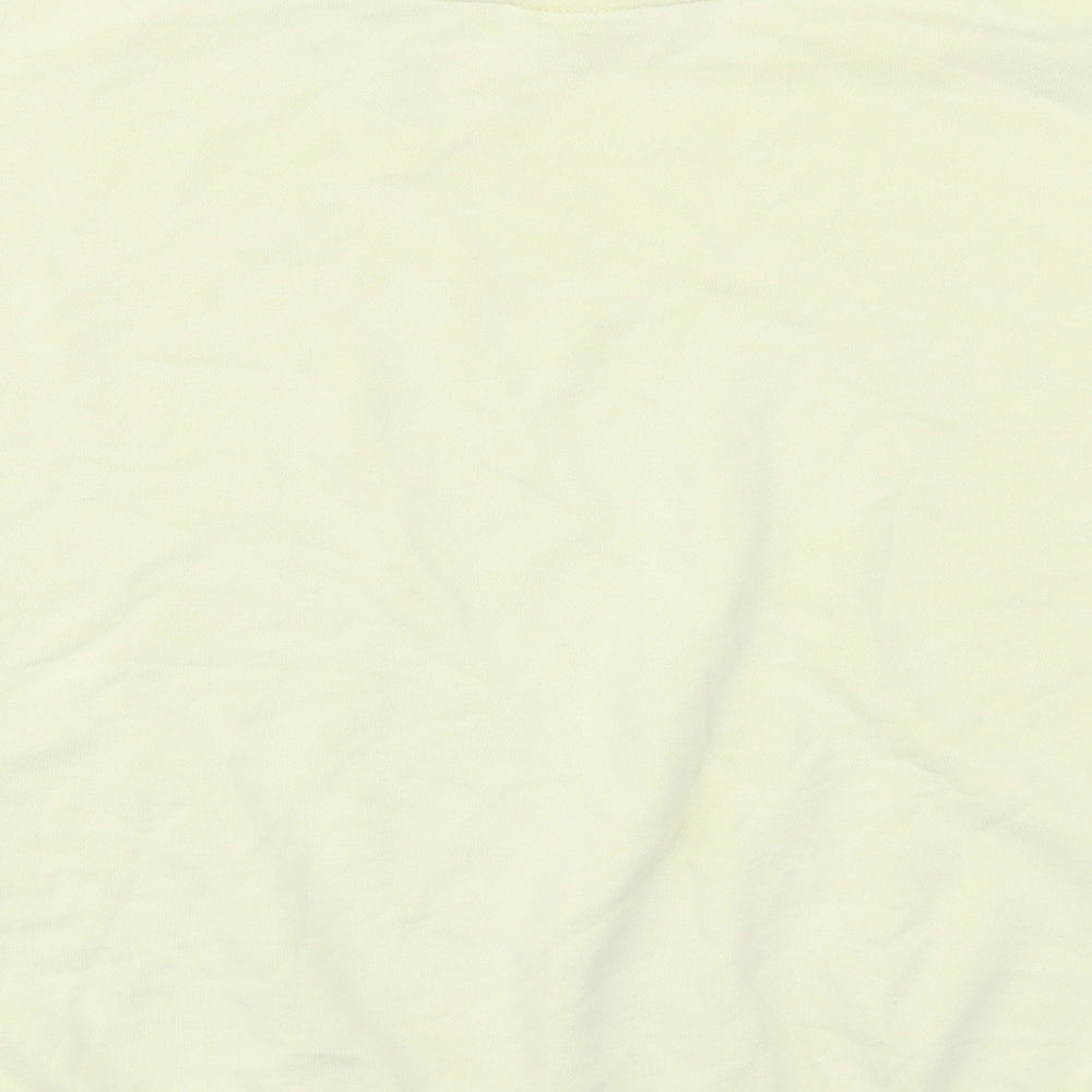 H&M Womens Yellow Cotton Pullover Sweatshirt Size S Pullover