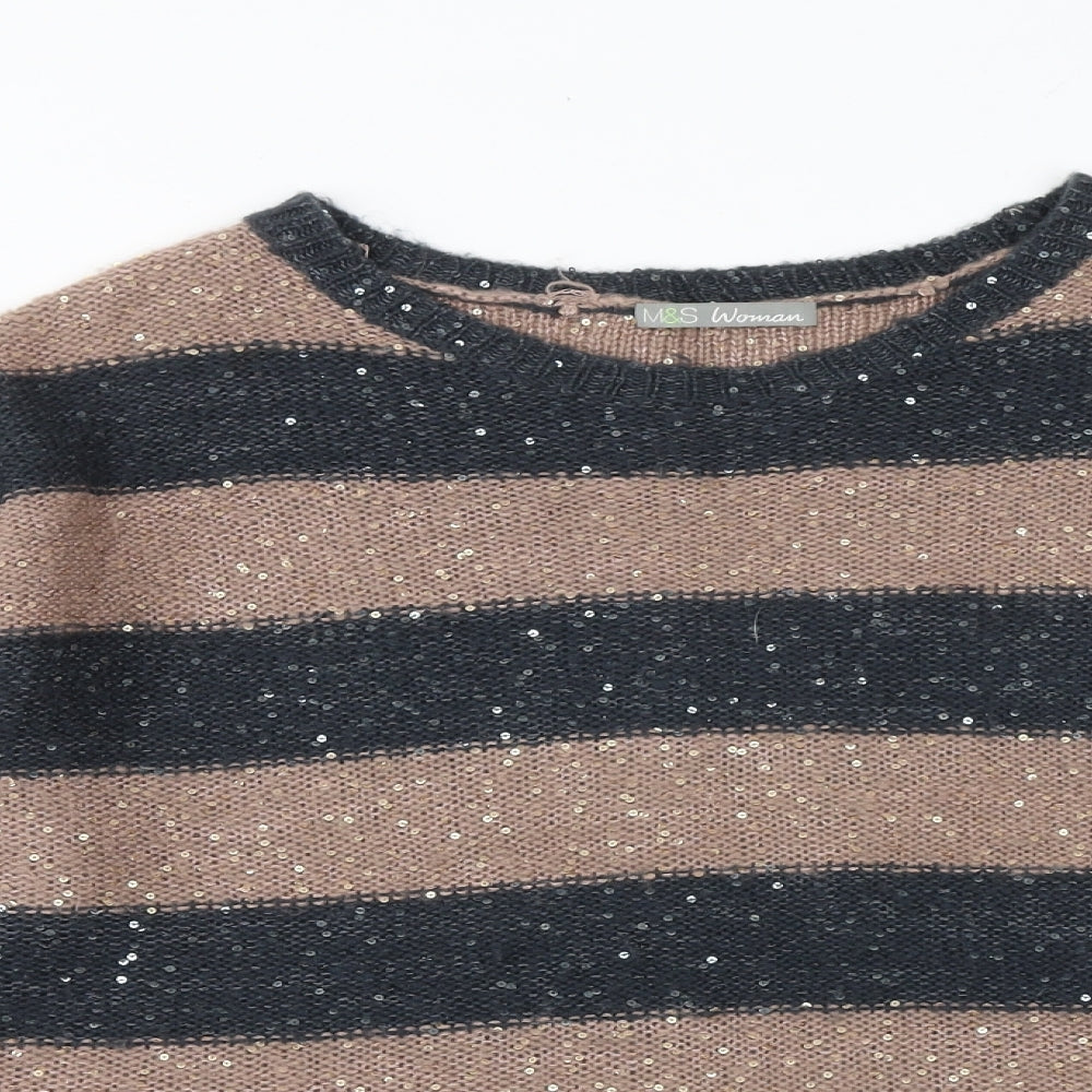 Womens UK Size 14 Marks and Spencer Brown Pullover Jumper