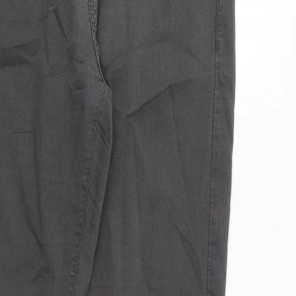 Topshop Womens Grey Cotton Skinny Jeans Size 32 in L34 in Regular Zip