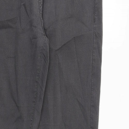 Topshop Womens Grey Cotton Skinny Jeans Size 32 in L34 in Regular Zip