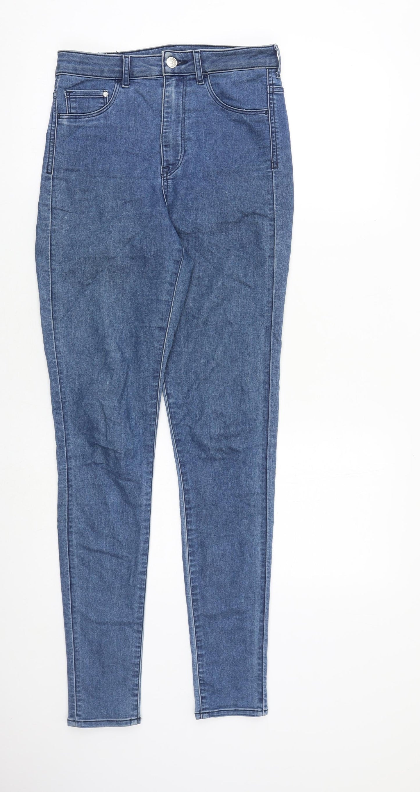 Womens UK Size 28 in H&M Regular Fit Skinny Blue Jeans
