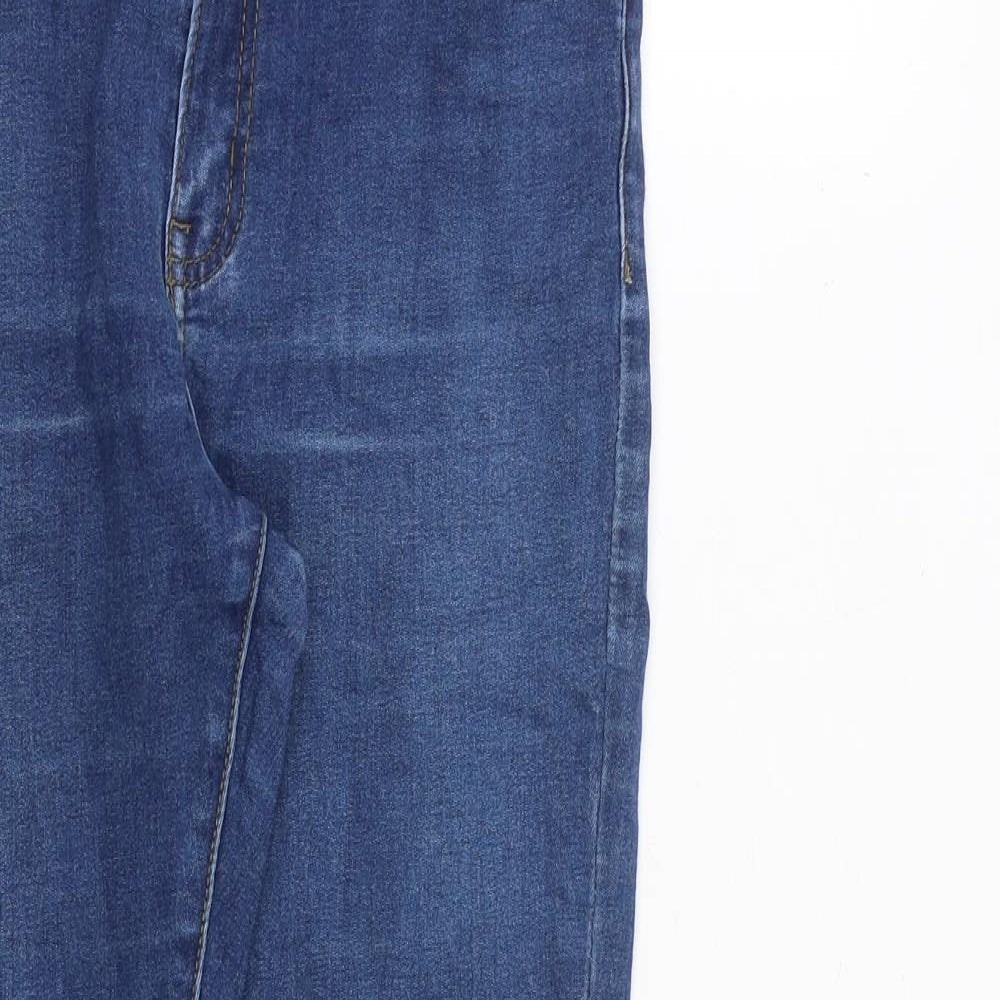 Denim & Co. Womens Blue Cotton Skinny Jeans Size 12 L26 in Regular Zip