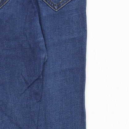 Denim & Co. Womens Blue Cotton Skinny Jeans Size 12 L26 in Regular Zip
