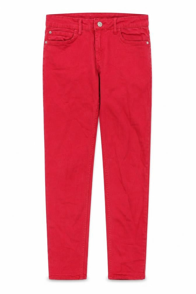 Womens UK Size 10 Mango Regular Fit Skinny Red Jeans