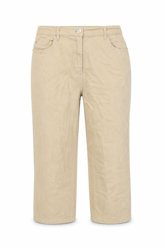 Womens UK Size 12 Damart Regular Fit Cropped Beige Jeans