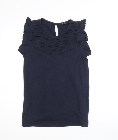 Womens UK Size 6 Marks and Spencer Blue Basic Blouse