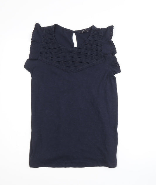 Womens UK Size 6 Marks and Spencer Blue Basic Blouse