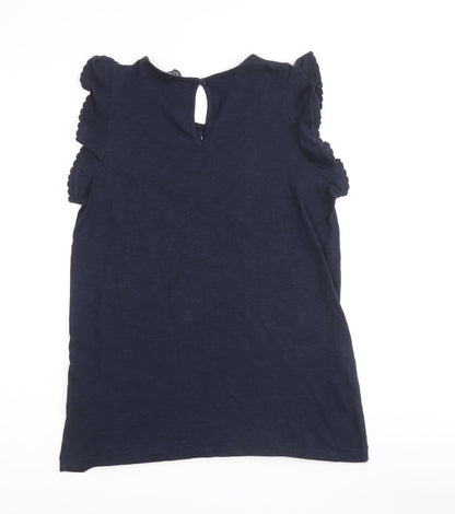 Womens UK Size 6 Marks and Spencer Blue Basic Blouse