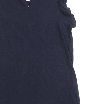 Womens UK Size 6 Marks and Spencer Blue Basic Blouse