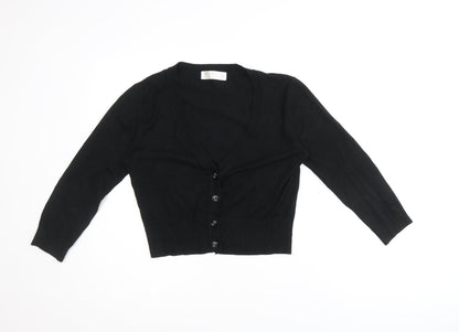 Womens UK Size 12 International Black Cardigan Jumper