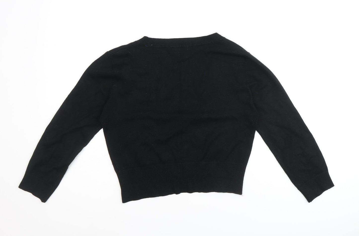 Womens UK Size 12 International Black Cardigan Jumper