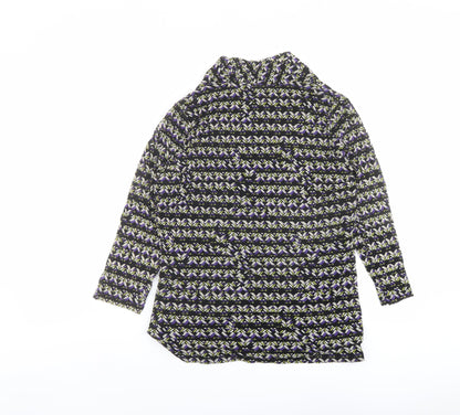 Esprit Womens Multicoloured Geometric Polyester Basic Blouse Size 2XL V-Neck