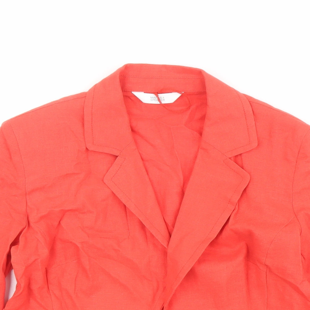 Womens UK Size 12 Marks and Spencer Red Jacket