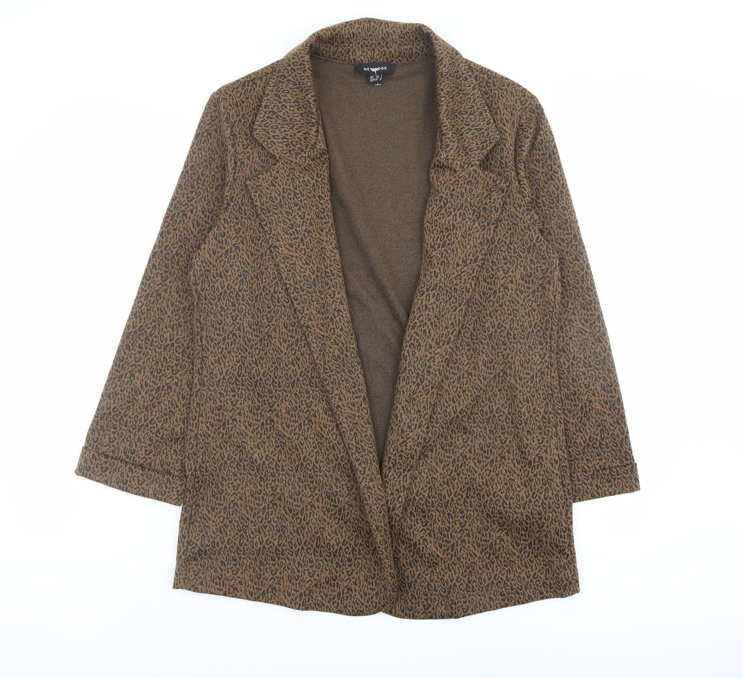 Womens UK Size 14 New Look Brown Kimono Coat
