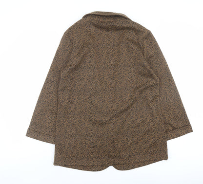 Womens UK Size 14 New Look Brown Kimono Coat