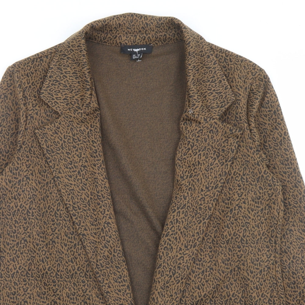 Womens UK Size 14 New Look Brown Kimono Coat