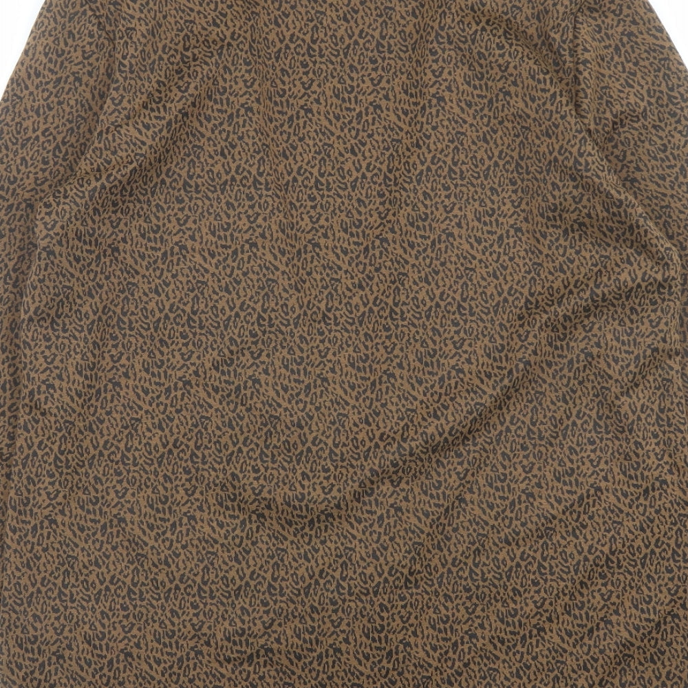 Womens UK Size 14 New Look Brown Kimono Coat