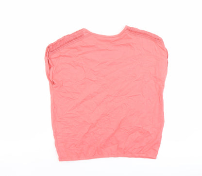 Womens UK Size 12 M&Co Pink Basic T-Shirt