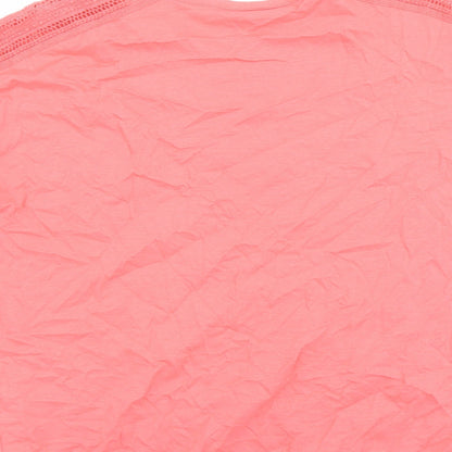 Womens UK Size 12 M&Co Pink Basic T-Shirt