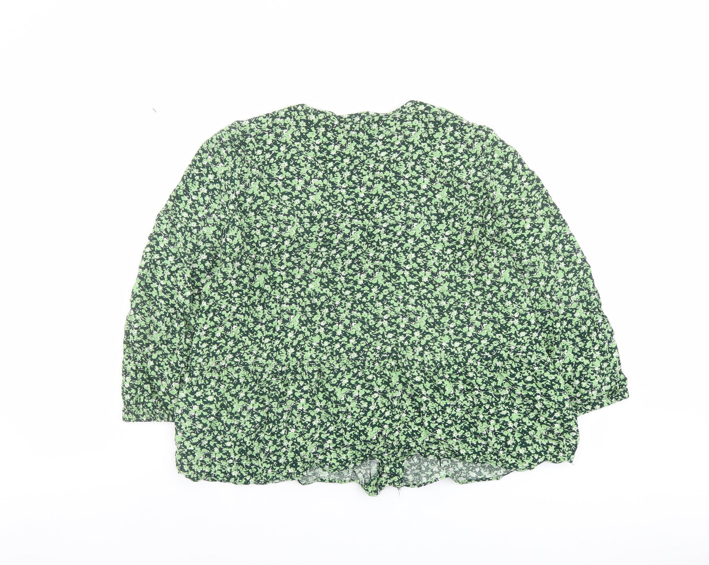 Womens UK Size 14 Warehouse Green Basic Blouse