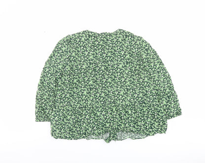 Womens UK Size 14 Warehouse Green Basic Blouse
