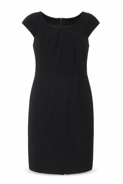 Planet Womens Black Viscose Shift Size 8 Round Neck Zip