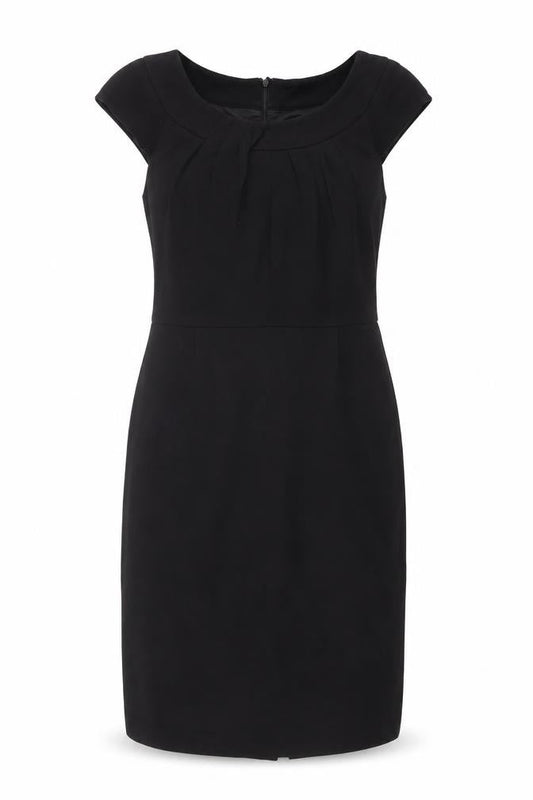 Planet Womens Black Viscose Shift Size 8 Round Neck Zip