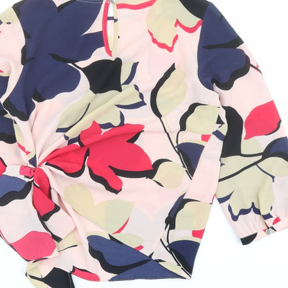 Womens UK Size 12 Debenhams Multicoloured Basic Blouse