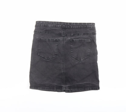 Womens UK Size 14 Denim & Co. A-Line Denim Skirt