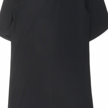 Marks and Spencer Womens Black Polyester A-Line Size 6 Round Neck Pullover
