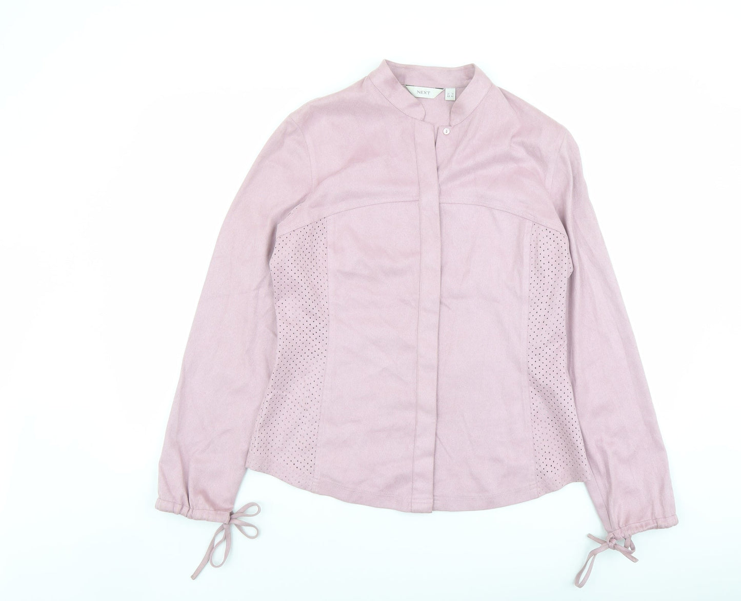 Womens UK Size 14 NEXT Pink Basic Button-Up