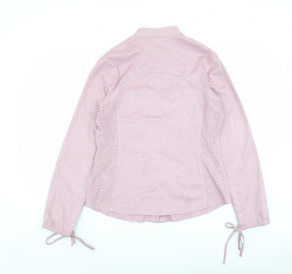 Womens UK Size 14 NEXT Pink Basic Button-Up