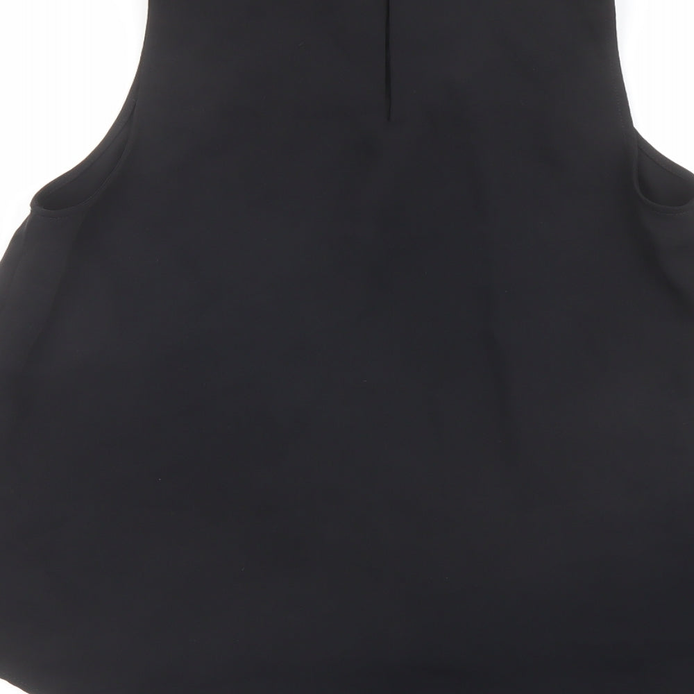 Womens UK Size L Zara Black Basic Blouse