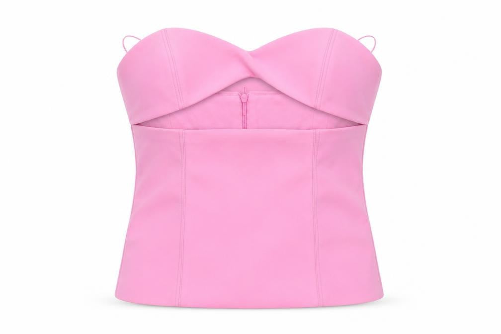 Womens UK Size XS Zara Pink Cropped Blouse