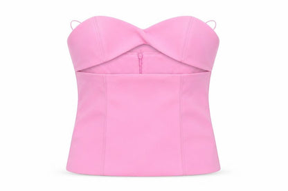 Womens UK Size XS Zara Pink Cropped Blouse