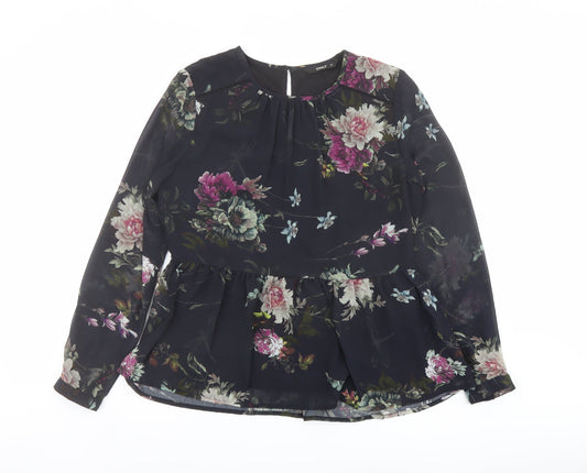 Womens UK Size 8 Only Black Basic Blouse