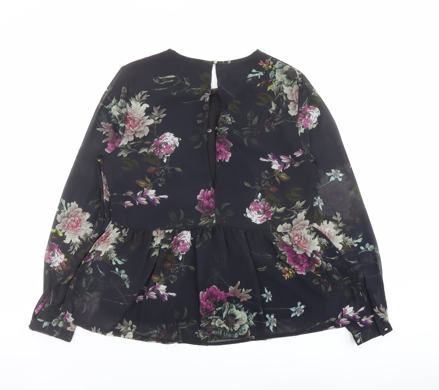Womens UK Size 8 Only Black Basic Blouse
