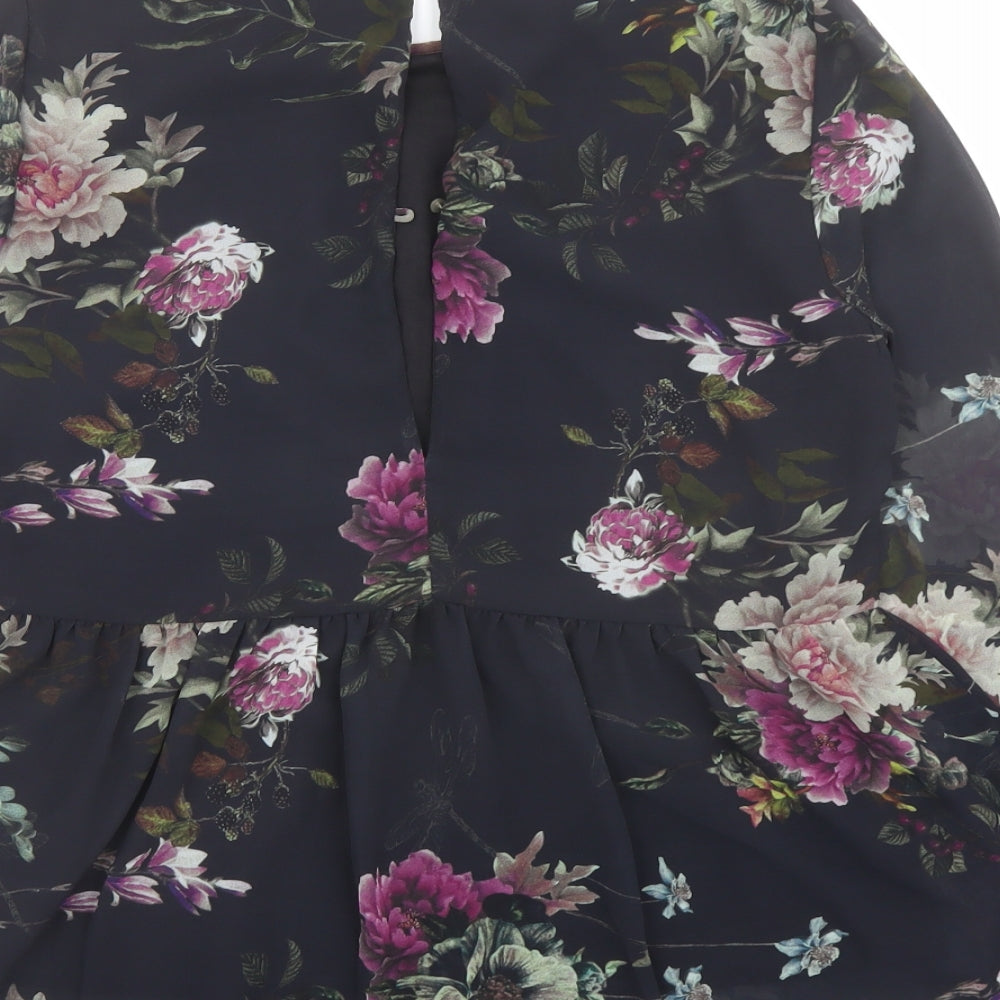 Womens UK Size 8 Only Black Basic Blouse