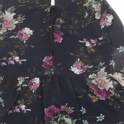 Womens UK Size 8 Only Black Basic Blouse
