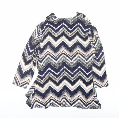 Womens UK Size 14 Just Elegance Multicoloured Basic Blouse