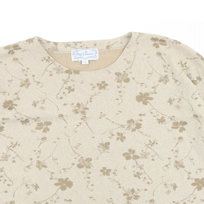 Womens UK Size One Size Fay Louise Beige Basic T-Shirt