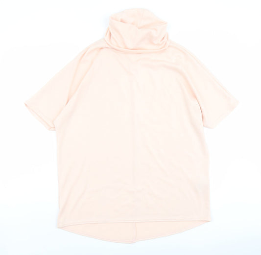 Womens UK Size S Apricot Pink Basic Blouse