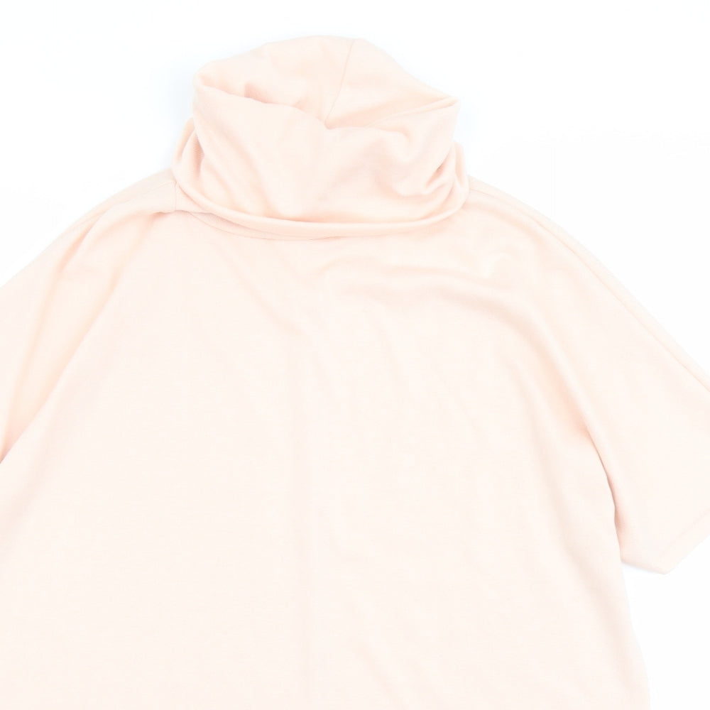 Womens UK Size S Apricot Pink Basic Blouse