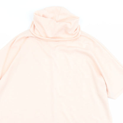 Womens UK Size S Apricot Pink Basic Blouse